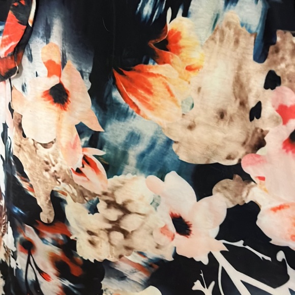 3/4 sleeve floral maxi dress size XL - Picture 2 of 3